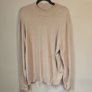 Perry Ellis Men's Mockneck Sweater in Light Beige